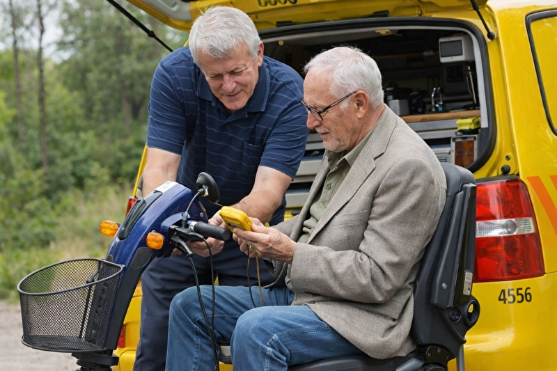 pech onderweg scootmobiel